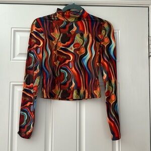 Mock turtleneck women’s top